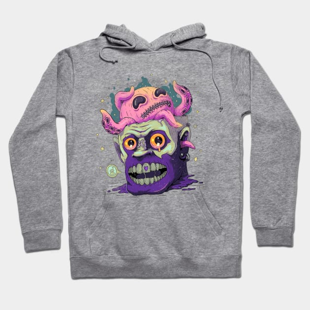 Zombie Head Hoodie by Ilustronauta